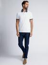 Burton White Jacquard Collar Polo Shirt thumbnail 2