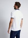 Burton White Jacquard Collar Polo Shirt thumbnail 3