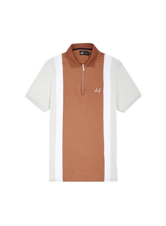 Burton MB Collection Brown and Grey Cut and Sew Polo 5