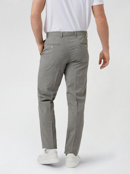 Burton Neutral Slim Fit Mini Dogtooth Trousers 3