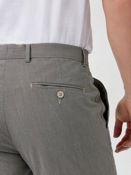 Burton Neutral Slim Fit Mini Dogtooth Trousers 4