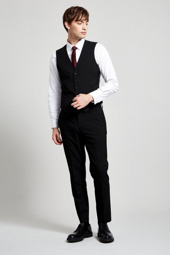 Burton Slim Fit Black Essential Waistcoat 2