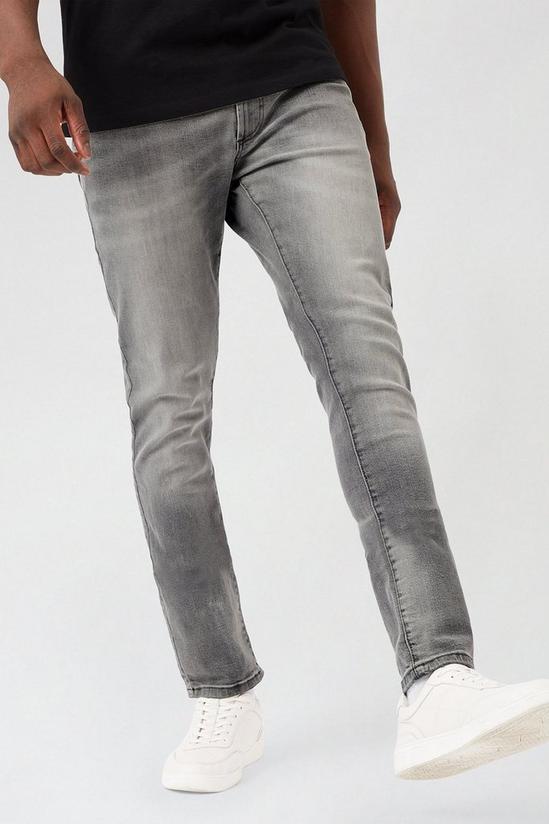 Burton Skinny Clean Grey Jeans With Cotton 1