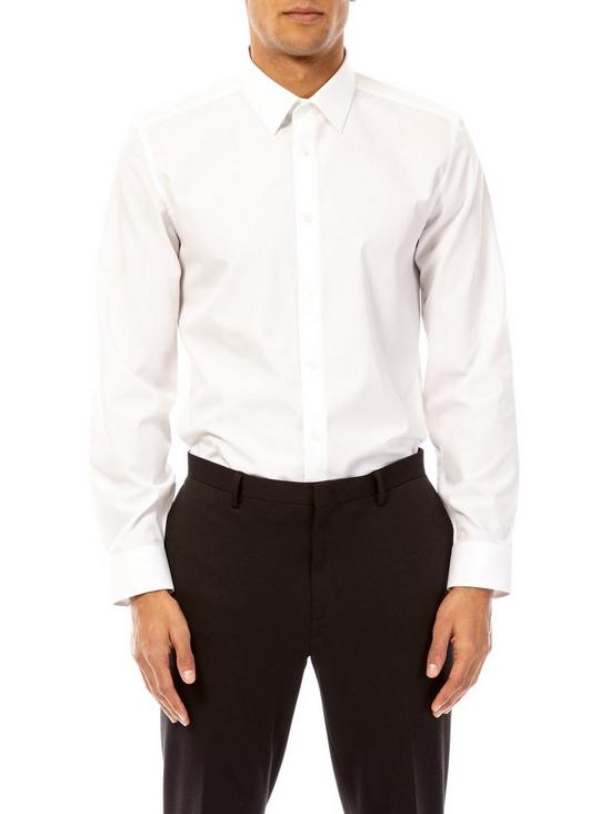 Burton White Tailored Fit Easy Iron Shirt 1