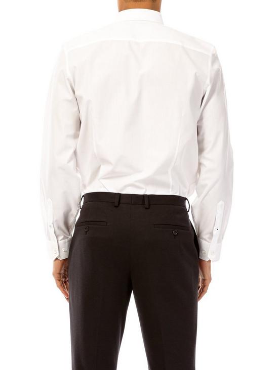 Burton White Tailored Fit Easy Iron Shirt 3
