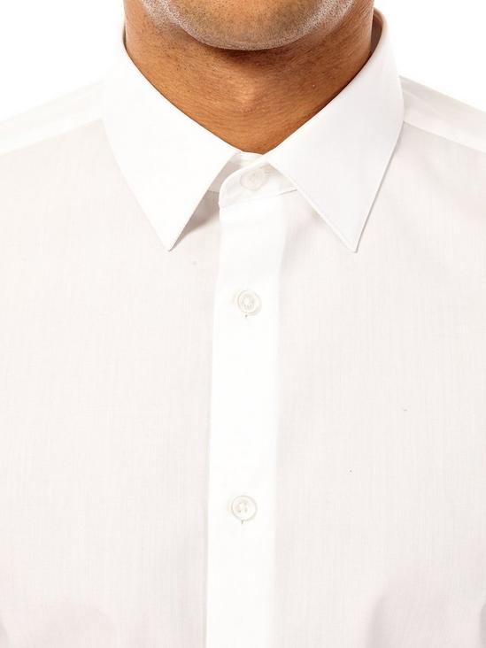 Burton White Tailored Fit Easy Iron Shirt 4
