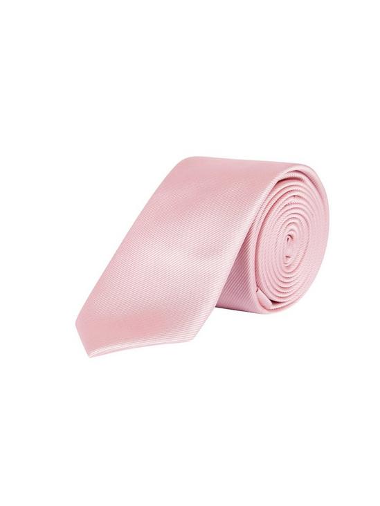 Burton Light Pink Tie and Matching Pocket Square Set 2