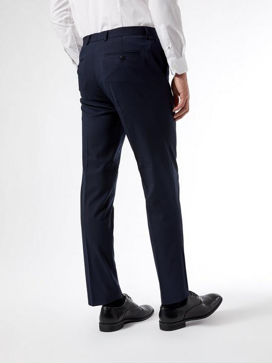 Burton Navy Essential Slim Fit Suit Trousers with Stretch 3