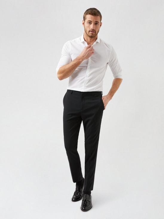 Burton Black Skinny Fit Trousers With Polyester 2