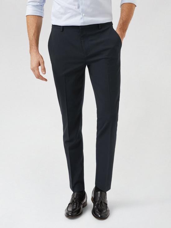 Burton Navy Skinny Trousers with Polyester 2