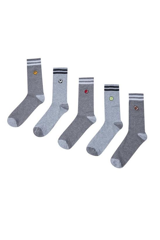 Burton 5 Pack Sports Embroidery Socks 1