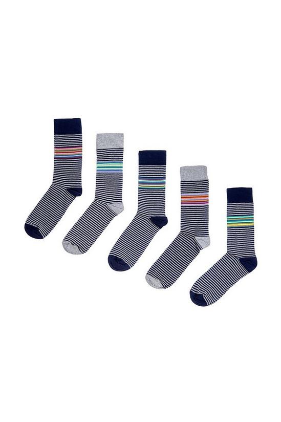 Burton 5 Pack Multi Colour Bright Stripe Socks 1