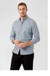 Burton Plus and Tall Long Sleeve Blue Gingham Shirt thumbnail 1
