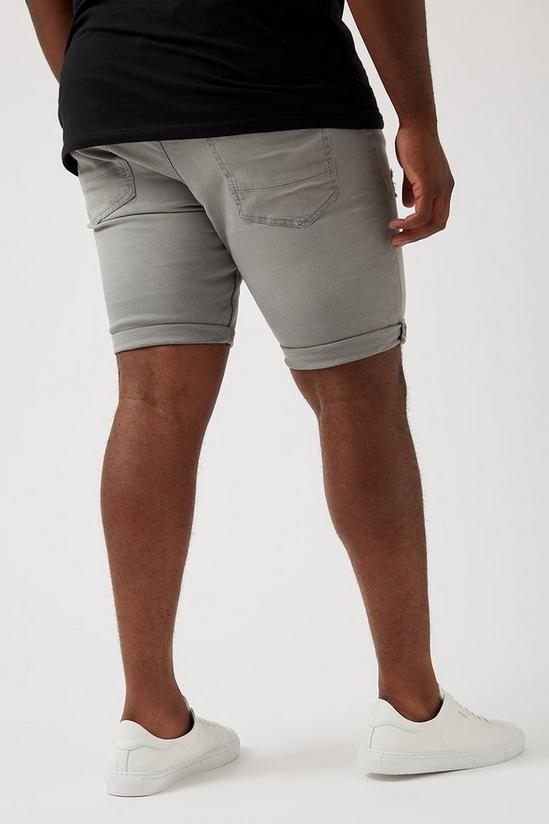 Burton Plus and Tall Mid Grey Denim Shorts 3