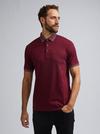 Burton Burgundy Jacquard Collar Polo Shirt thumbnail 1