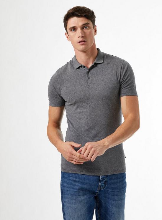 Burton Charcoal Muscle Fit Polo 4