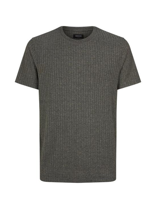 Burton Beige And Grey Textured Rib T shirt 4