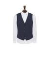 Burton Tailored Fit Navy Tonal Check Suit Waistcoat thumbnail 2