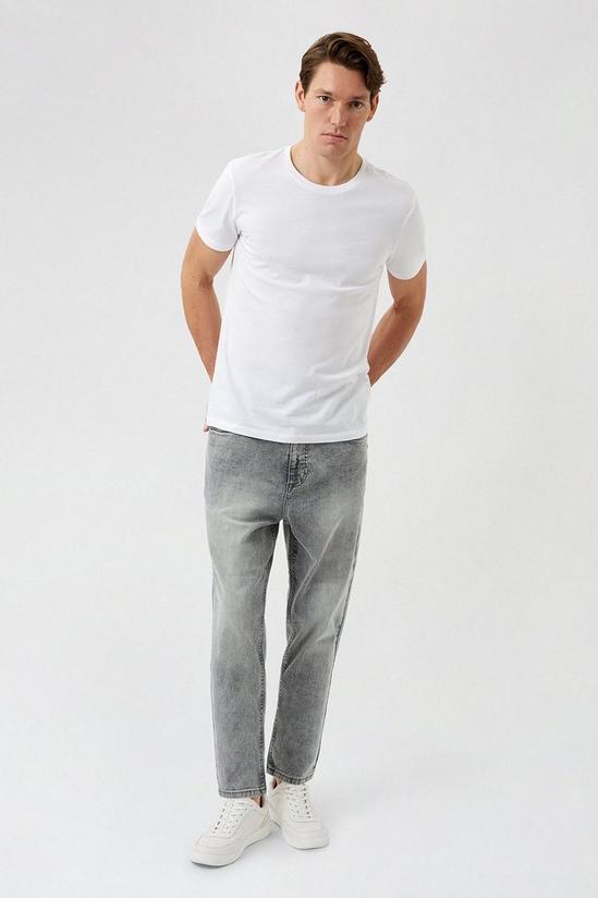 Burton Loose Crop Light Grey Jeans 2