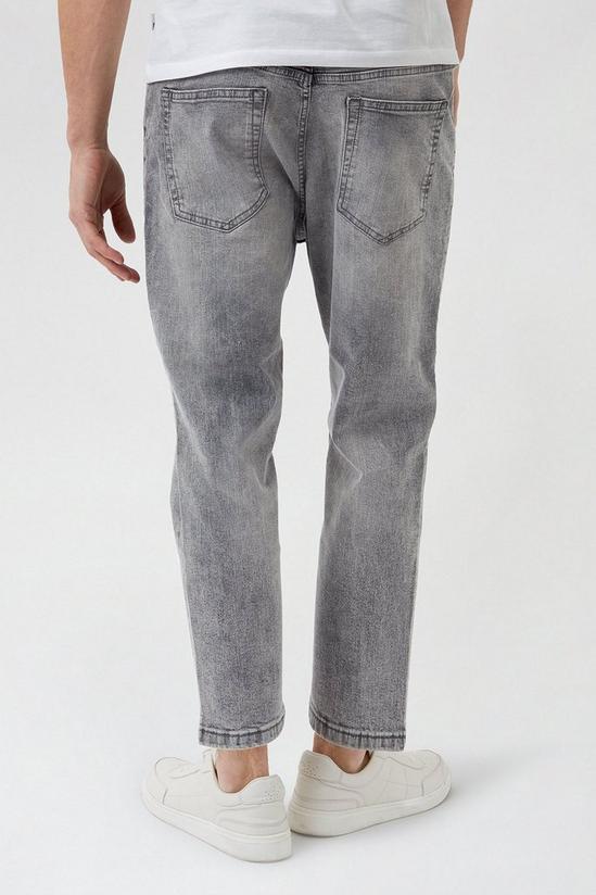 Burton Loose Crop Light Grey Jeans 3