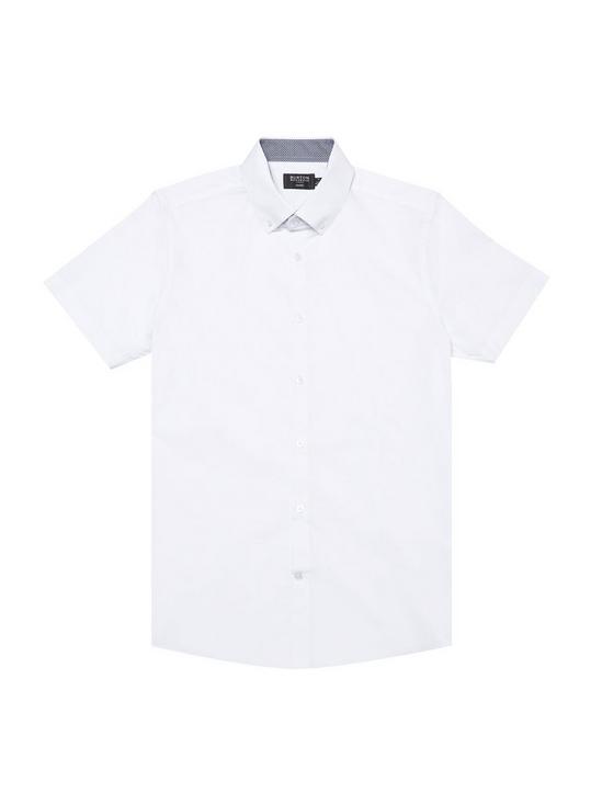 Burton White Stretch Short Sleeve Skinny Fit Shirt 2