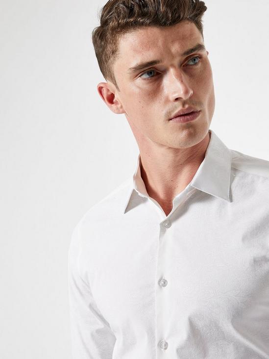 Burton White On White Skinny Fit Shirt 4