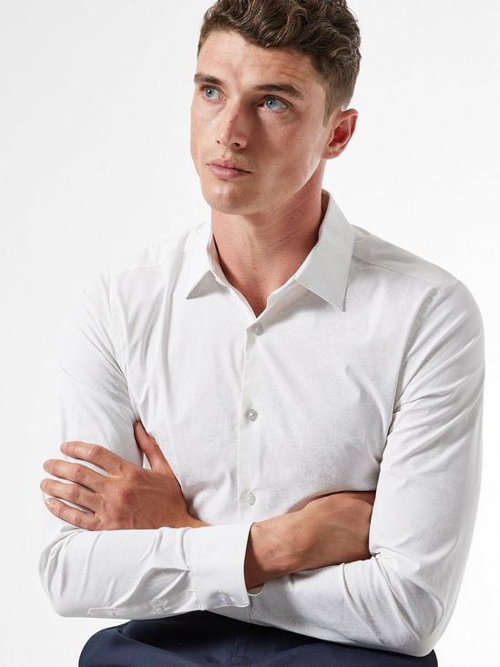 Burton White On White Skinny Fit Shirt 6