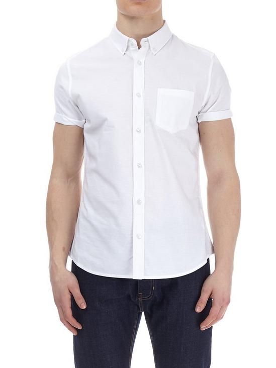 Burton White Short Sleeve Oxford Shirt 1