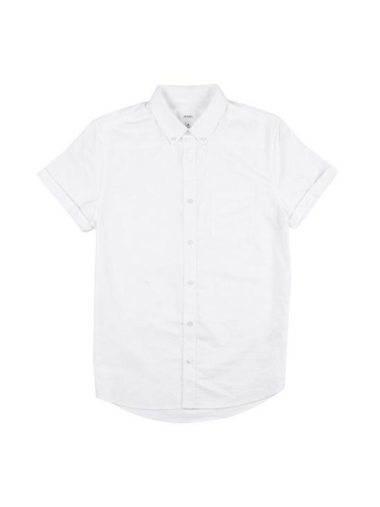 Burton White Short Sleeve Oxford Shirt 2