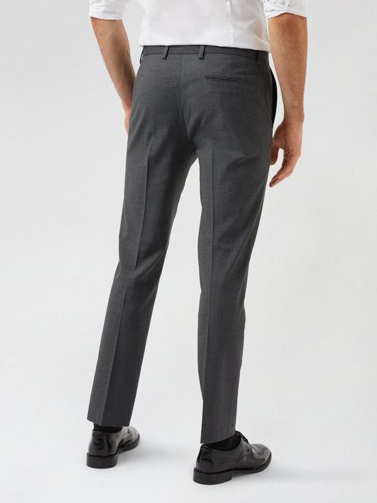 Burton Mid Grey Skinny Fit Trousers With Polyest 4