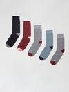 Burton 5 Pack Grey Coloured Dots Socks thumbnail 1