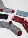 Burton 5 Pack Grey Coloured Dots Socks thumbnail 3