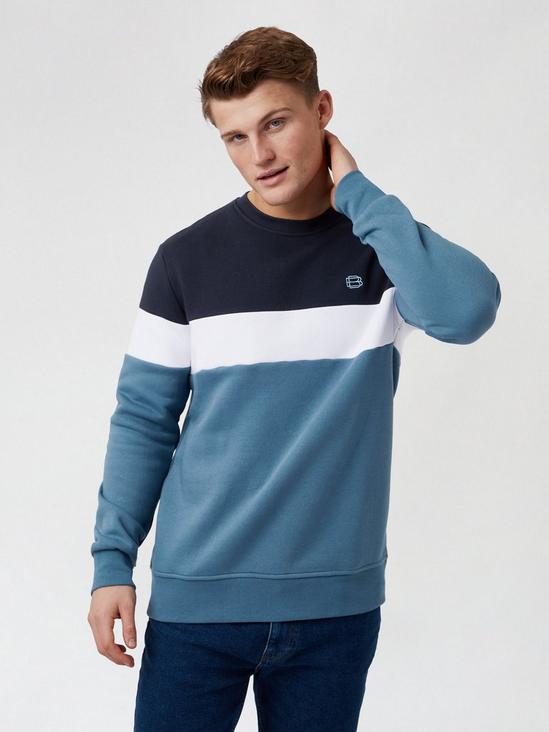 Burton Blue Cut and Sew B Logo Sweatshirt 1