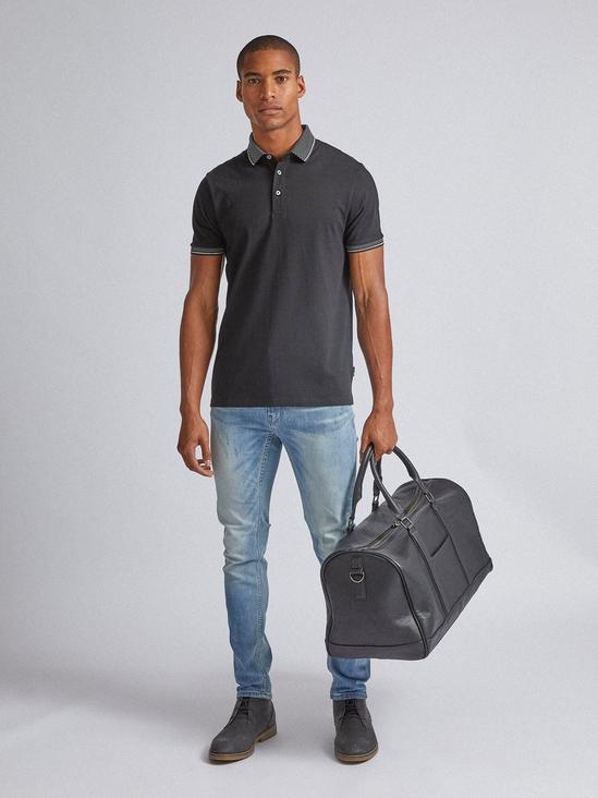 Burton Black Jacquard Collar Polo Shirt 6