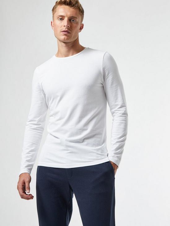 Burton White Long Sleeved Muscle Fit TShirt 1