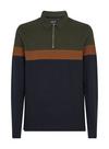 Burton Khaki Cut and Sew Long Sleeved Polo Shirt thumbnail 6