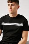 Burton Black Printed Stripe T-shirt thumbnail 4