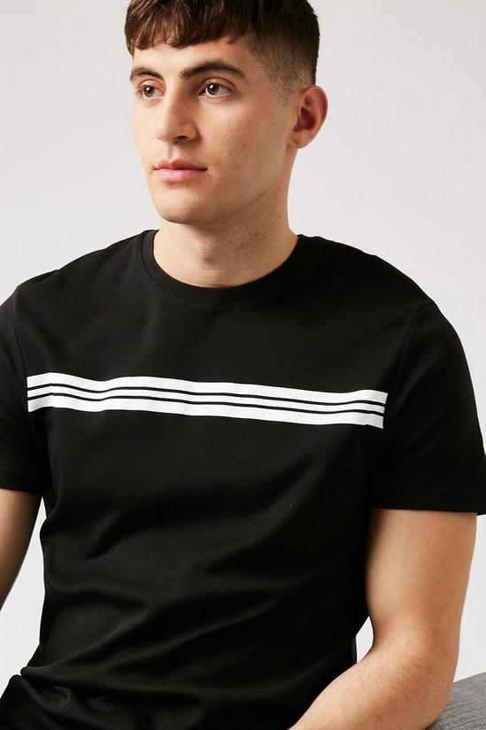 Burton Black Printed Stripe T-shirt 4