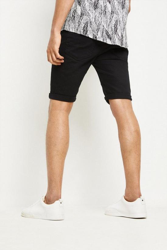 Burton Skinny Black Twill Denim Shorts 3