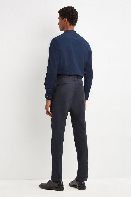 Burton Slim Fit Navy Pleat Front Smart Trousers 3