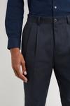 Burton Slim Fit Navy Pleat Front Smart Trousers thumbnail 4