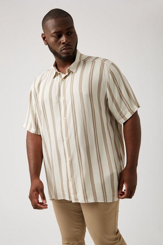 Burton Plus and Tall Neutral Stripe Shirt 1