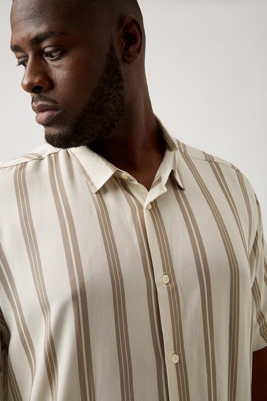 Burton Plus and Tall Neutral Stripe Shirt 4