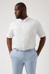 Burton Plus & Tall White Poplin Boxy Fit Shirt thumbnail 1