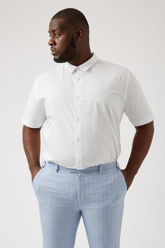 Burton Plus & Tall White Poplin Boxy Fit Shirt 1