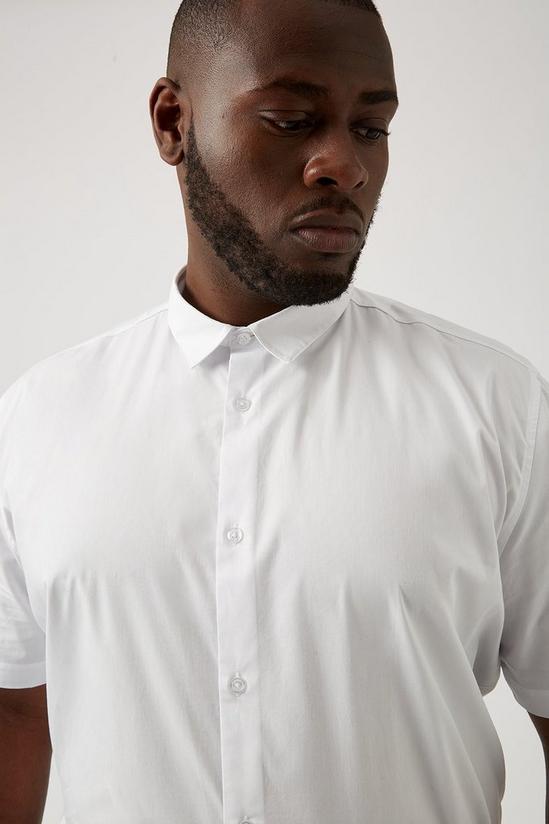 Burton Plus & Tall White Poplin Boxy Fit Shirt 4