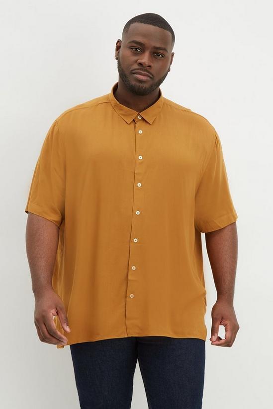 Burton Plus & Tall Tan Boxy Fit Shirt 1
