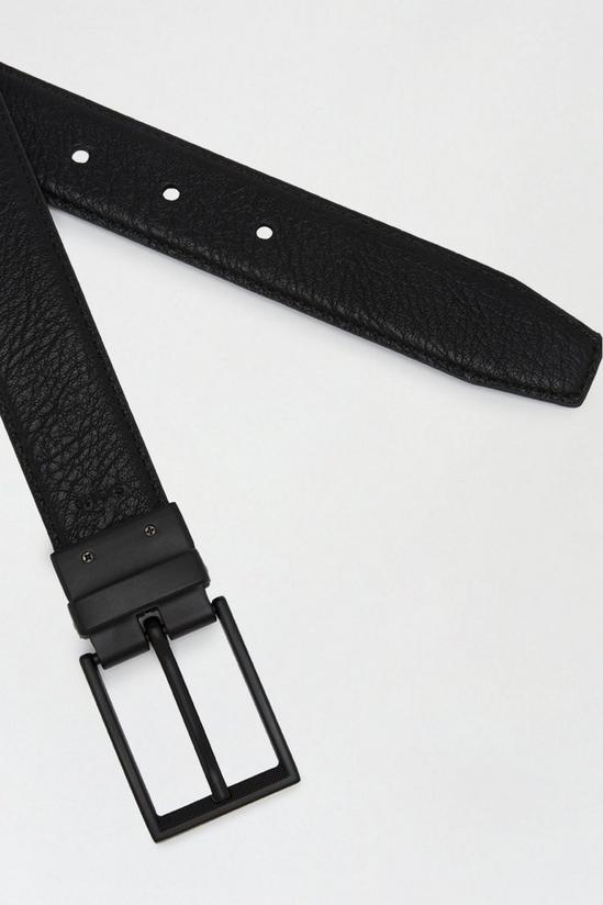 Burton Black Textured Buckle Reversible Belt 2