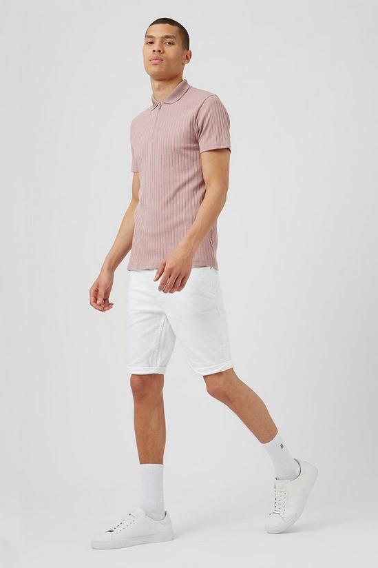 Burton Skinny White Denim Shorts 1