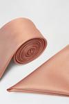 Burton Slim Salmon Pink Textured Tie And Pocket Square Set thumbnail 2